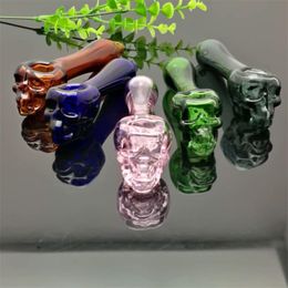 Hookahs Colourful skull and bone flake glass pipe Hot selling in Europe and Americaglass