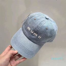 Ball Caps Denim Women Hip Hop Hat Letter Caps For Ladies Men Outdoor Summer
