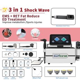 3 In 1 Smart Tecar Cet Ret Ems Shock Wave Therapy Machine Pain Relief Ed Treatment Body Fat Burn128