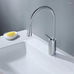 Kitchen Faucets Single Cooling Faucet 304 Stainless Steel Basin Deck Mounted Bathroom Sink Hole Handle Fauce