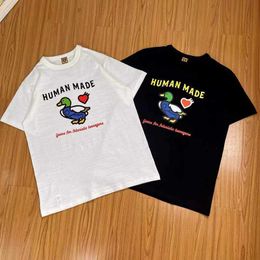 Men's T-Shirts Human Made T-shirts Men Women Slub cotton Tshirt Duck Printing Casual Short Sleeve O-Neck Top Tees G230309