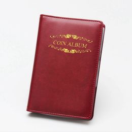 Coin collect book bag Album For Coins 10 Sheets Stamp Album 120 Pockets Coin Collection Book Commemorative Coin Badges Tokens Album storage