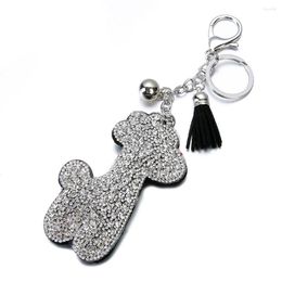 Keychains Leather Three-dimensional Giraffe Key Chain Ring Women Girls Handbag Pendant Animal Jewelry Car Accessories