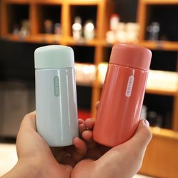 Water Bottles 150ml Stainless Steel Thermos Cup Ultra-compact Portable Leak-proof Water Cup Convenient Drinkware Mini Thermos Water Bottles 230309