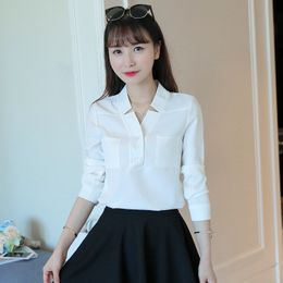 Women's Blouses Shirts Women Tops And Blouses Summer Chiffon Korean ladies Professional Clothing White Blouse Women Shirts Mujer De Moda Blusas 230309