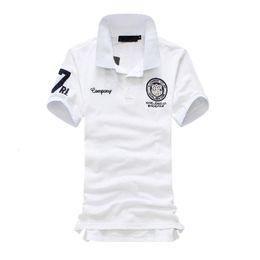 Men's Polos Pure Cotton Fashion Boutique Summer Slim Leisure Short Sleeve POLO Shirts Male Casual Large Size Embroidery 230308