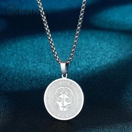 Pendant Necklaces Symbol Of Viking With Hel Necklace Women Female Stainless Steel Jewellery Goddess Mythology