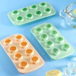 Ice Cream Tools 8 Holes Ice Maker Silicone Ice Tray Mould Creative DIY Round Diamond Ice Mould For Whiskey Cocktail Cold Drink Kitchen Accessories Z0308