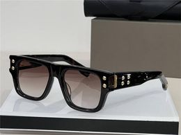 Square Limited Sunglasses Black Frame Gray Gradient Lens Men Sun Glasses Designers Sunglasses Shades Occhiali da sole UV400 Protection Eyewear