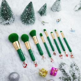 Makeup Brushes 8 Pcs Christmas Brush Set Pendant Type Loose Powder Eyeshadow Beauty Tools