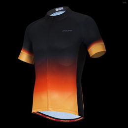 Racing Jackets UFOBIKE Men's Cycling Jersey Tops Biking Shirts Short Sleeve Bike Clothing Full Zipper Bicycle Jacket With Pockets Riding