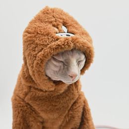 Cat Costumes Hairless Clothes Thick And Warm Winter Sphynx Devon Apperal For Small Kitten Dogs