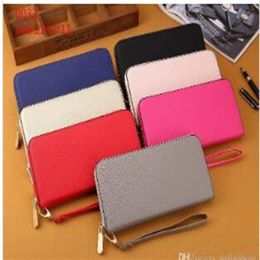 new famous fashion single zipper cheap women pu M leather wallet lady ladies woman long purse whole267d