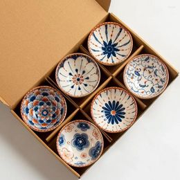 Bowls Japanese Cutlery Ceramic Bowl Household 2023 Rice High Appearance Level 6 Eat Gift Box Set