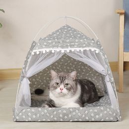 Cat Beds Furniture Pet Tent For House Cosy Products Accessories Nest Comfy Calming Small Dogs Chihuahua 230309