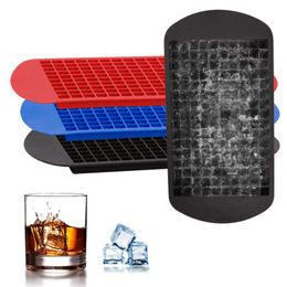 Ice Cream Tools 160 Grids Mini Ice Cubes Silicone Ice Tray Foldable Ice Mould Ice Breaker Ice Grid Tray Small Square Mould Ice Maker Silicone Mould Z0308