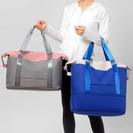 Duffel Bags Women Travel Bag Folding Duffle Shoulder Carry on Luggage Large Multi Functional Big Capacity Sport Tote Storage Handbag Xm42 230309
