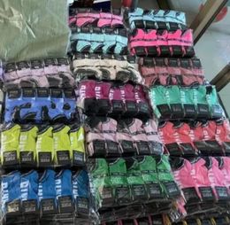 DHL Pink Black Adult Cotton Short Ankle Socks Sport Basketball Soccer Teenagers Cheerleader New Sytle Girls Women Sock med taggar GJ0309