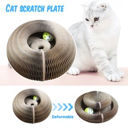 Cat Toys Premium Cute Scratcher Pad Box Magic Organ Scratching Board 230309