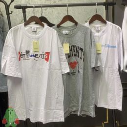 Men's T-Shirts Vetements Oversize 100% Cotton T-shirt Men Women Fashion Original 1 1 Package T Shirt G230309