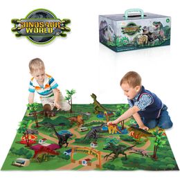 Science Discovery TEMI Dinosaur Toy Jurassic Dino Animals Jungle Set Minifigure Dinosaur Excavation Children's Educational Toys for Boys Kids Gift Y2303