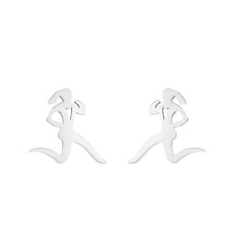 Wholesale Running Women Stud Earring Stainless Steel Earrings For Women Runner Gifts Run Jewelry