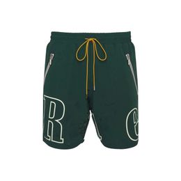 Rhudes Shorts Men Women Rh Short Pants Mesh Breechcloth Long Yellow Drawstring H1210