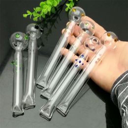 Hookahs New Coloured Spotted Flat-mouthed Pipes Glass Bongs Glass