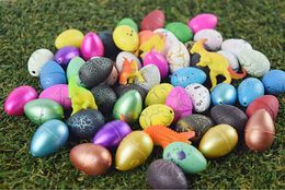 Science Discovery 120 pcs/set Hatching Colorful Dinosaur Add Cracks Grow Eggs Magic Water Growing Dino Egg Cute Children Kids Toy For Boys hot Y2303