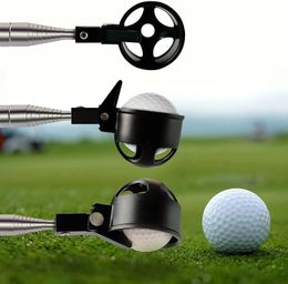 Other Golf Products Ball Pick Up Tools Telescopic Retriever Retracted Automatic Locking Scoop er Catcher 230308