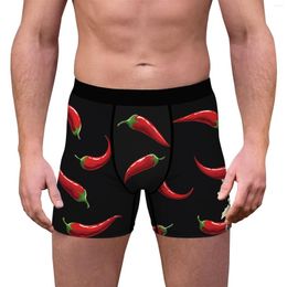 Underpants El Boxers Mens Flat Slim Long Breathable Print Underwear Pants Sports Fashionable Casual Men S Briefs With Pouch