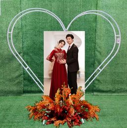 Wedding party Decoration Heart-shaped Background Holder Wedding photography Stand Gardening decoration