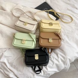 Green Vintage Small PU Leather Flap Bags for Women 2024 Spring New In Hit Trend Female Crossbody Bag Lady Handbags and Purses