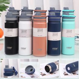 Water Bottles 530/750ml Tyeso Thermos Cup Stainless Steel Portable Water Bottle Large Diameter And Large Capacity Student Sport Kettle Termica 230309