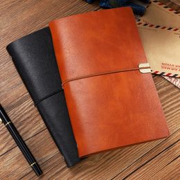 Notepads A6 A5 Leather Notebook Diary Journal Note Book Spiral Soft Cover Business Office Notepad Planner 6 Ring Binder Refillable 230309