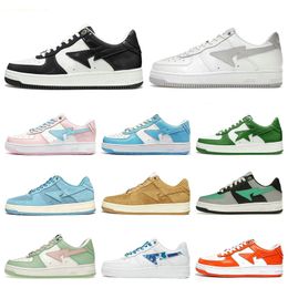 bapesta SK8 Low Casual Shoes OG Apes Sta sk8 Designer Men Women Black White UNC Pastel Green Orange Blue Red Suede Pink quality platform shoes Outdoor Trainer Sneakers