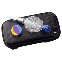 Chinafairprice NC031 Colourful Sea Turtle Style Dab Rig Smoking Pipe Water Bubbler Bong Bag Set 510 Titanium Quartz Ceramic Nail Dabber Tool Zipper Case Glass Bongs