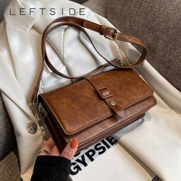 High Quality Leather Crossbody Bags Small PU Leather Solid Colour Simple Flap Cross Body For Women 2023 Trends Brand Simple Handbag Ladies Phone Purse 230728bj