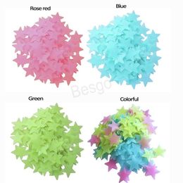 Wall Stickers 100PCS 3D Star Luminous Fluorescent Glow In The Dark Sticker Decals For Kids Baby Rooms Ceiling Home Decoration