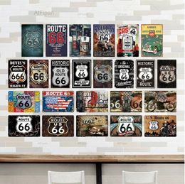 Personalised Route 66 Tin Signs Dad's Garage Metal Tin Sign My Tool Metal Painting My Rules Shabby Chic Wall Bar Home Art Motor Decor Home Garage Wall Decor Size 30X20 w01