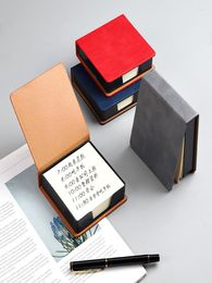 Leather Memo Pad With A Lid Holder Notepads Dispenser Hold Up To 180 Sheet Noetpads For Home Office Drawers Desktop
