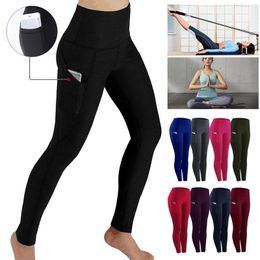 Leggings da donna Allenamento Pantaloni da yoga Leggings sportivi da donna Con tasca Vita alta Push Up Pantaloni da donna Fitness Palestra Leggings Leggins femminili mujer 230309