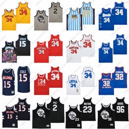 Versione cinematografica Maglia da basket 34 Big State Shuttlesworth Kel 15 Cole Terry Len Bias 32 Magic Johnson Shoot Out 2 Pac Personalizza qualsiasi maglia fai-da-te