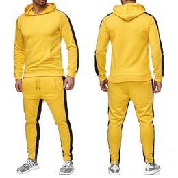 Men's Tracksuits Men's Casual Hoodie Sports Sets 2 Pieces Tracksuit Fashion Customized Sportswear Suits Muscle Male Jogging Clothing Plus Size 230309