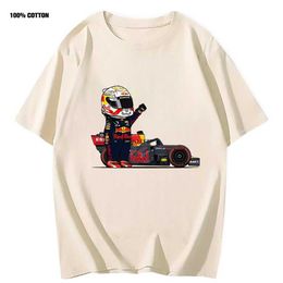 58vt 2023 New Men's and Women's F1 Team T-shirt s Mini s Summer Clothing Women's100% Cotton Short Sleeve Shirt Fashion Kawaii Japanese Tops Streetwear R657