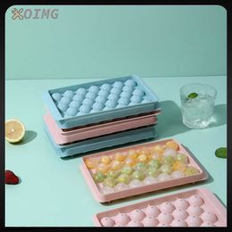 Ice Cream Tools Round Ice Cube Tray With Lid Plastic Diamond Style Ice Cube Mould Refrigerator Spherical DIY Moulds Ice Ball Maker Kitchen Tools Z0308