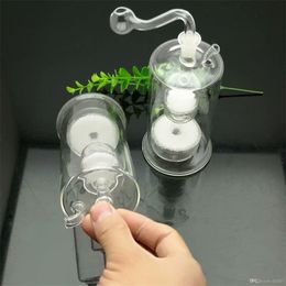 Super-silent double sand core filter glass cigarette kettle Wholesale Glass Water Pipes