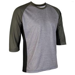 Racing Jackets 2023 3/4 Sleeves Summer Motorcycle Breathable T-shirt Mtb Cycling DH MX Downhill Bike Jersey Outdoor Sport Grey Tops