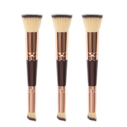Double-ended Foundation Brush Dual-purpose Makeup Brush Short Hair Foundation Brush Oblique Concealer Brush Beauty Tools