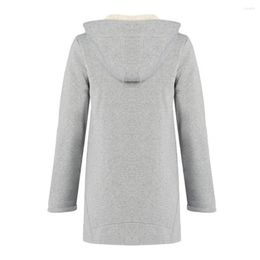 Women's Jackets Trendy Lady Fleece Lined Hooded Winter Long Jacket Causal Outwear Soft Coldproof